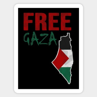 Free Gaza, Palestine Map, Save Palestine Sticker